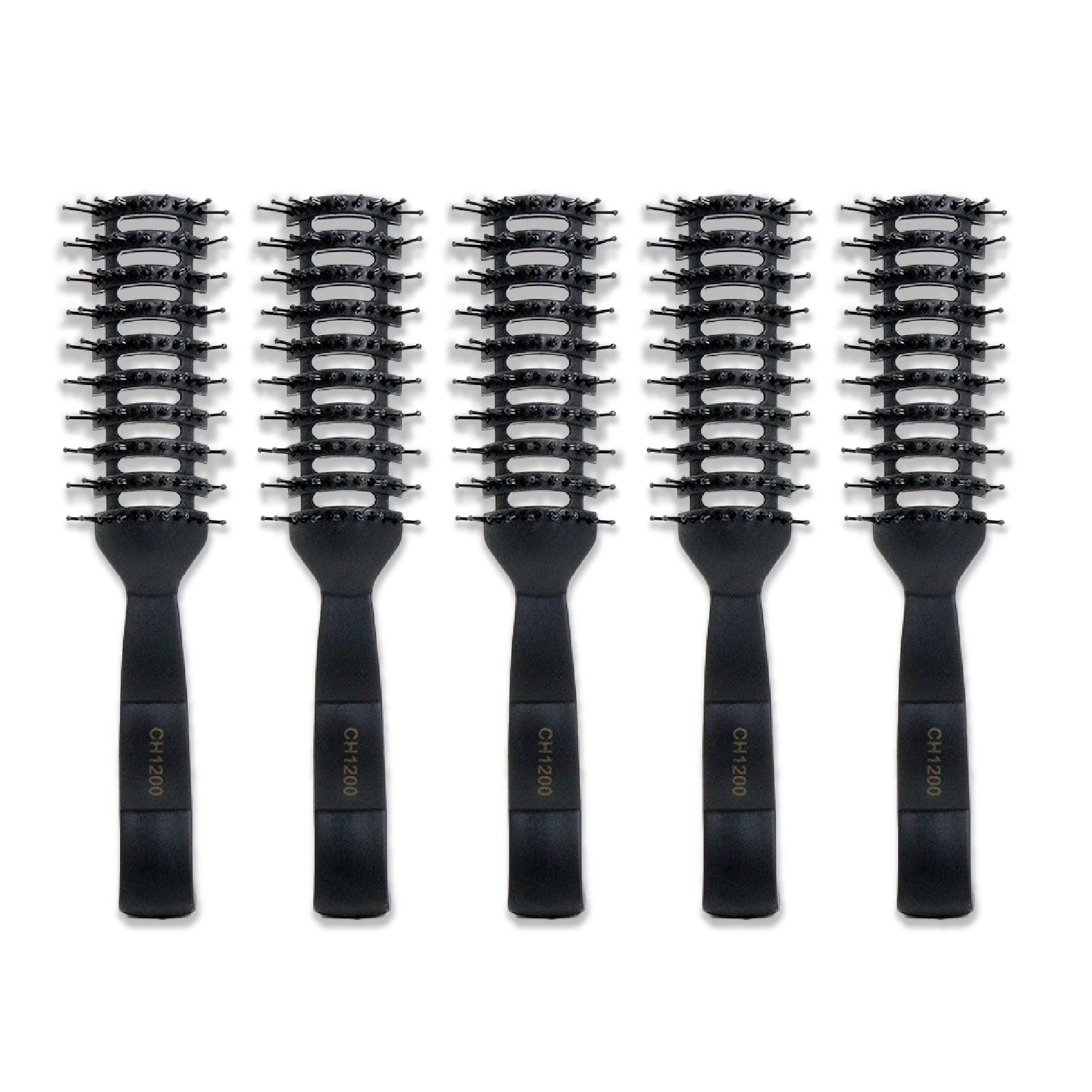 

5-piece skeleton hair brush, 20cm long, black