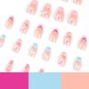 Rainbow Cloud Heart Ballet Multicolor Press-On Nails - Medium Length and Removable
