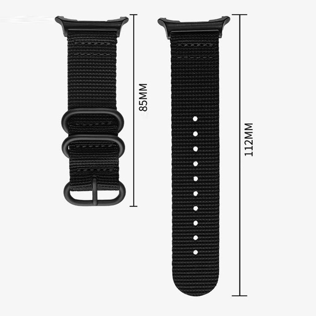 Nylonový řemínek s dvojitou smyčkou pro Samsung Galaxy Watch Ultra (2025) 47mm/Ultra 47mm Černá přezka Pletený řemínek