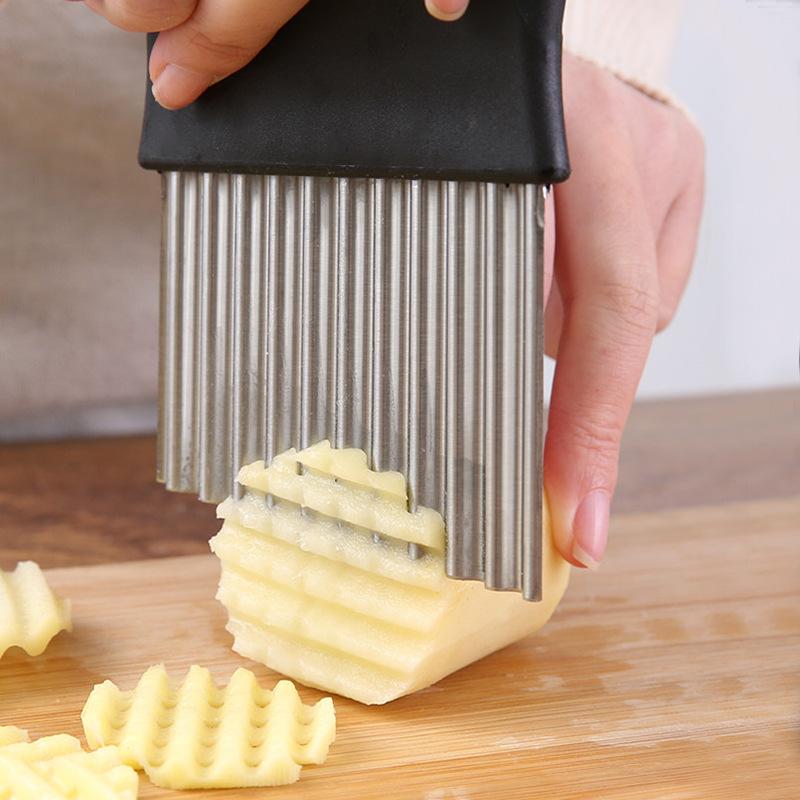 Wave Knife Cut Potato Corrugated Spikes Cut Fancy Shreds Deep Grain Potato Lattice Slicer Fries Slicer Home