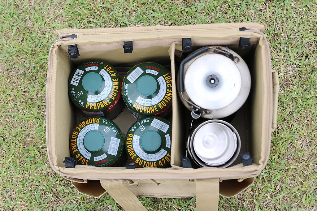 KAKURI Multi Gear Container Camel Outdoor Camping Univerzální úložný box s přepážkami 240 x 380 x 260 mm Přibl.