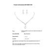 Diamond Water Drop V-shaped Fringed Necklace Earrings Two-piece Set Light Luxury Temperament Niche Collarbone Chain Personalized Jewelry