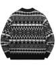 TRILLION Vintage Fair Isle Jacquard Crewneck Knit_Black