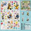 Easter Cartoon Rabbit & Egg Window Glass Stickers for Refrigerator & Cabinets