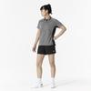 Table Tennis Game Short JTTA 82JAB210 Shirt, Sleeve, Certified, Moisture-Wicking, Quick-Drying, Women's, Charcoal, XL,