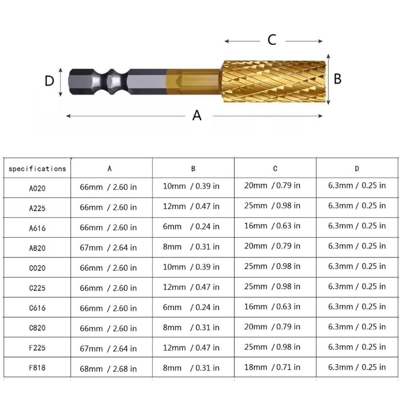 Profession Diamantine Grinding Burrs with 1/8 Inch Shank for Engraving On Hard Materials Home Improvement Craft Projects
