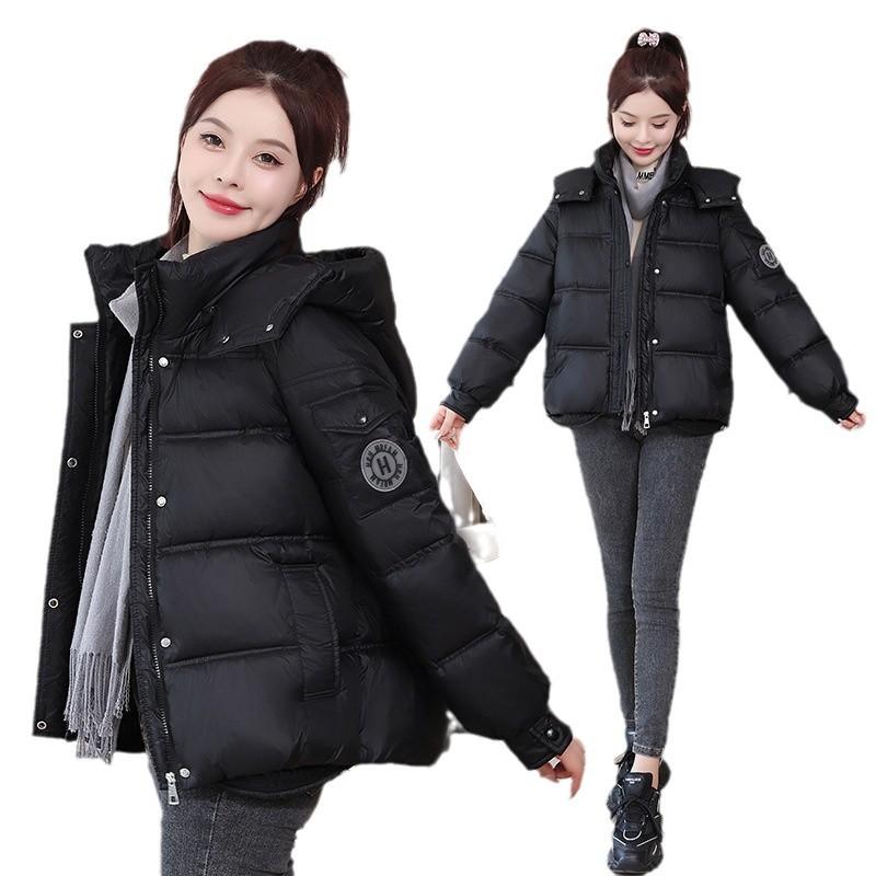 New Disassembled Hat Cotton Jacket Women's Korean Version of Fashion Sense Hooded Down Padded Jacket Loose Short Thickened Padded Jacket Jacket