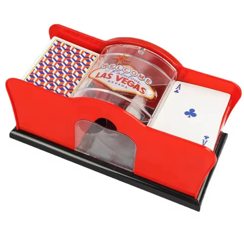 Manual Poker Card Shuffler Shuffling Machine Hand Crank Poker Shuffler 2 Decks of Cards Shuffle Machine for Board Game Poker