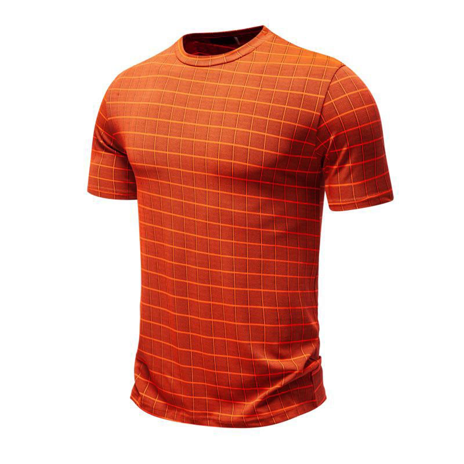 

Мужская модная повседневная футболка с короткими рукавами и круглым вырезом, топ с короткими рукавами XL шафрановый