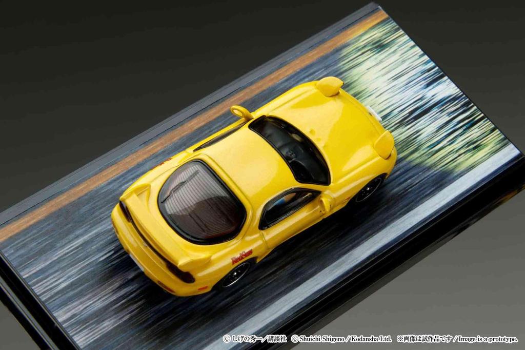 HJ64 Mazda D VS Tsuyoshi Keisuke with driver finished product 1/64 RX-7 (FD3S)RED SUNS/Initial Nakazato, Takahashi, figures,