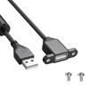Prodlužovací kabel USB pro nabíjení s USB 2.0 konektorem (samec-samice), montáž do panelu s otvorem pro šroub pro telefony, notebooky, myši