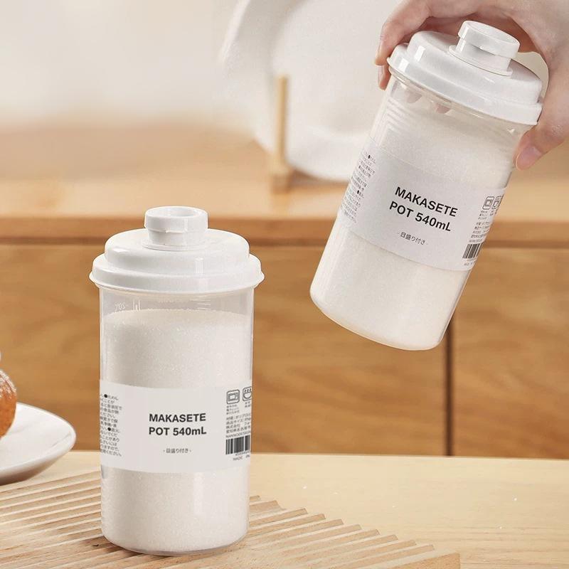 Storage Bottle White Granulated Sugar Sealed Storage Tank Kitchen Packaging Starch Special Storage Moisture-Proof Container
