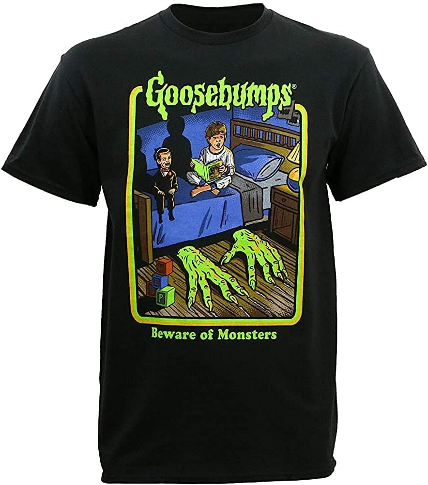 FUQI Goosebumps Bedtime Retro Scary T-Shirt S-3Xl Grey XL серый