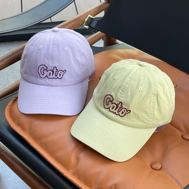 

Quality Spring and Summer Cotton Soft Top Baseball Cap Female Alphabet Embroidery Wide Brim Face Small Peaked Cap Men s Four Seasons Sunshade Tide Cap Adult adjustable 54-60cm рожевий