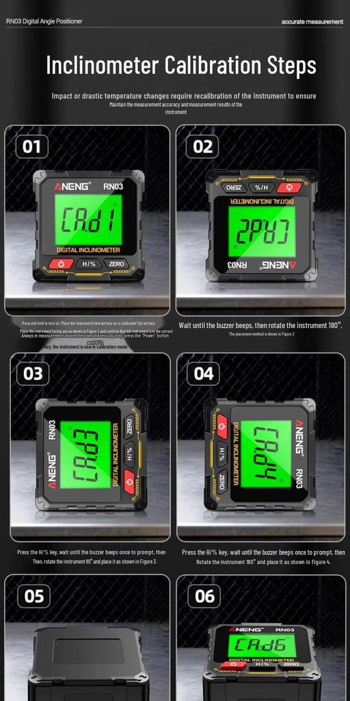 High-Precision Digital Laser Inclinometer & Spirit Level Tool