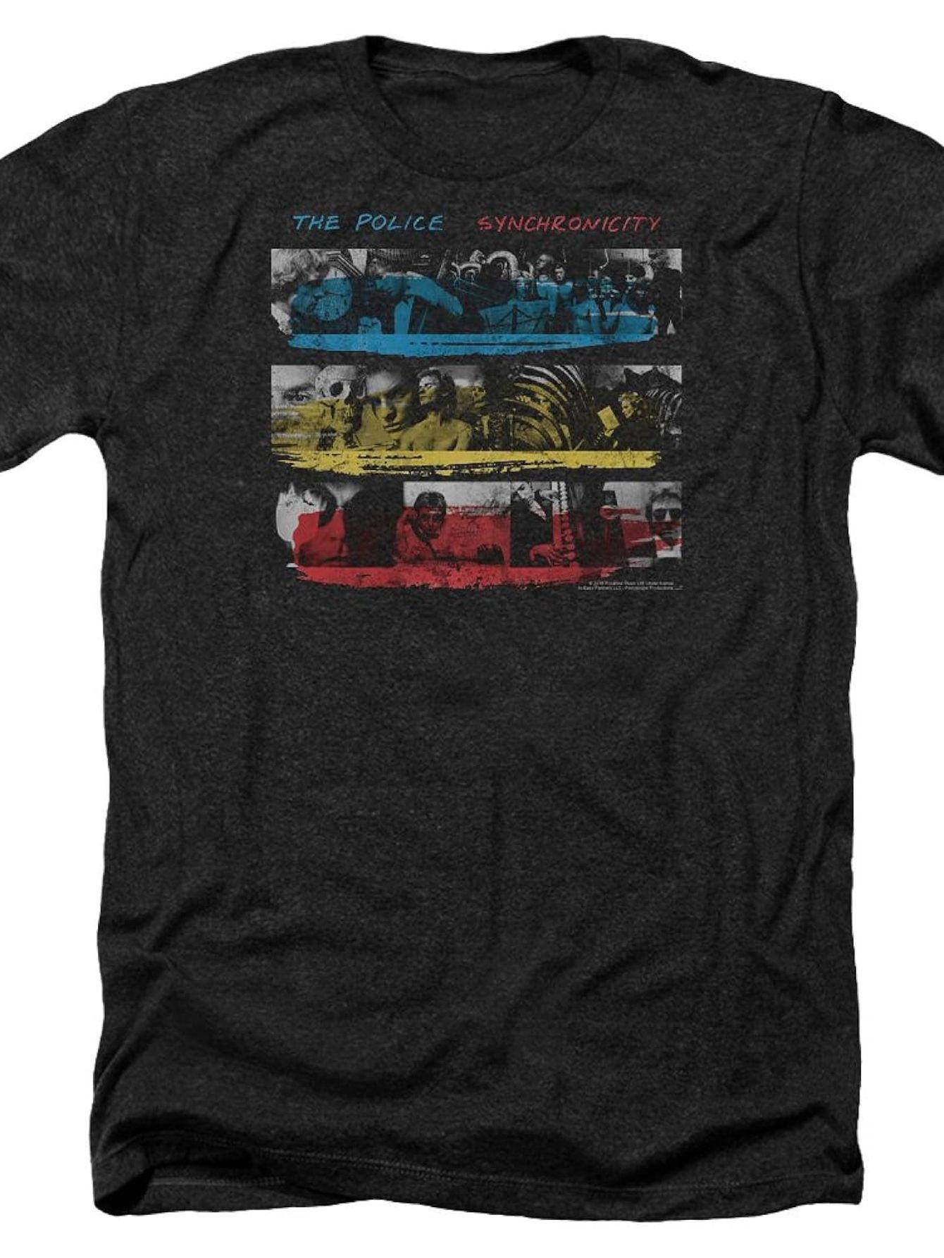 

Policethemed album graphic Tshirt retro 80s iconic song 100 cotton comfortable loose fit shortsleeved harajuku unisex S