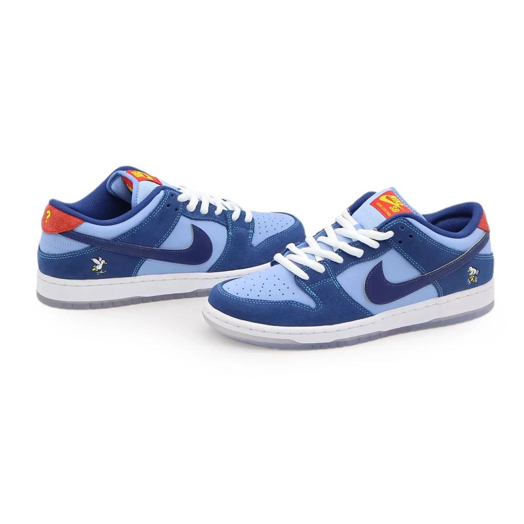 DX5549-400 Nike Dunk Low SB Why So Sad? Coastal Blue Speed Yellow Red (Men's)