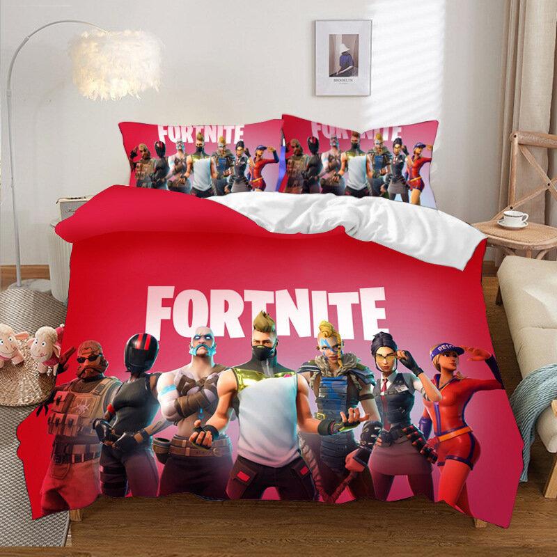 Cute Printed Quilt Cover Pillowcase Three-Piece Set Can Be Made Into Four-Piece 3D Digital Printing