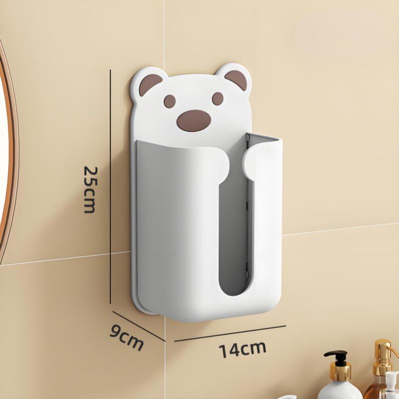 1Pcs Cartoon Plastic Tissue Box Organizer Bathroom Living Tissue Box Holders Wall-Mounted Paper Drawer Kitchen Storage Boxes