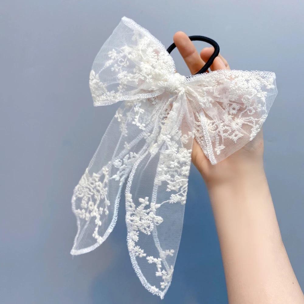 Lace Pearl Bow Bachelorette Party Hair Clips Bridal Shower Hair Hen Wedding Bridesmaid Favors Supplies Photo Props