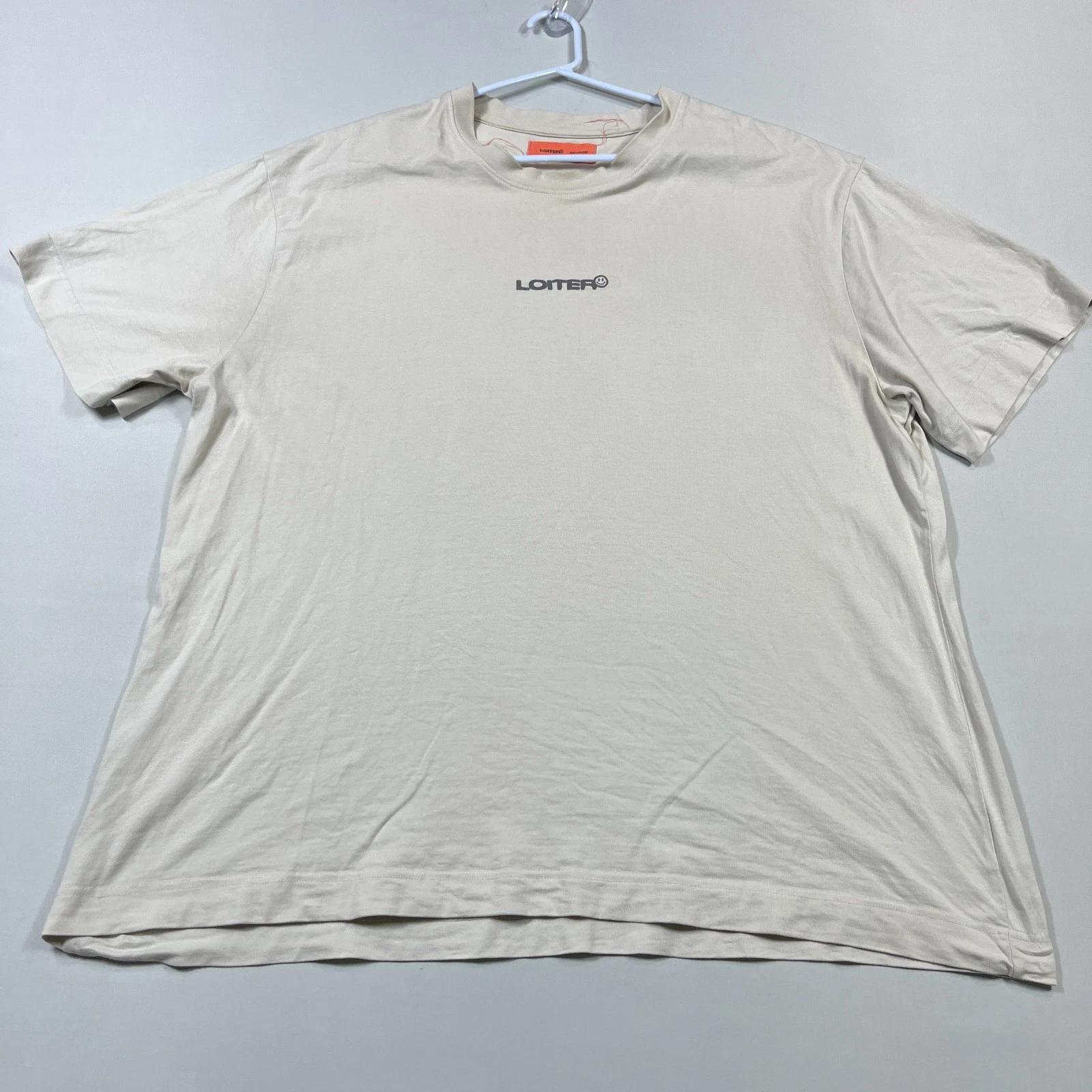 

Loiter T Shirt Graphic Relaxed Fit Cotton Heavyweight Tee Mens 2XL XXL 3XL