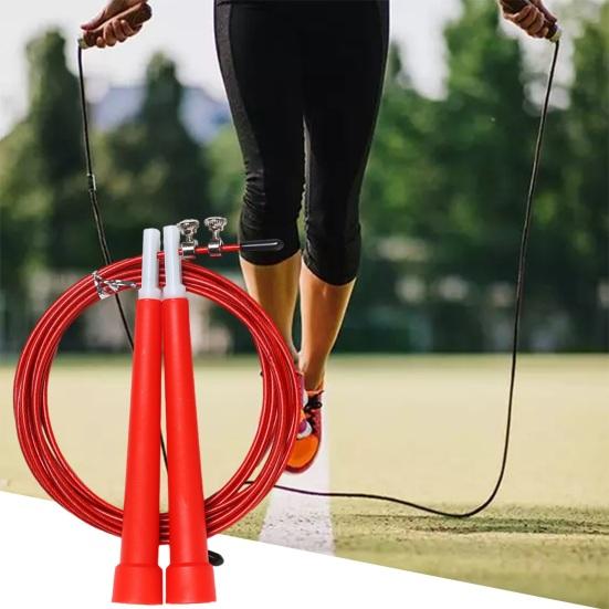 1 sada ocelového drátěného švihadla s ergonomickou rukojetí Zátěžové nastavitelné fitness lano Cvičební vybavení pro děti, dospělé