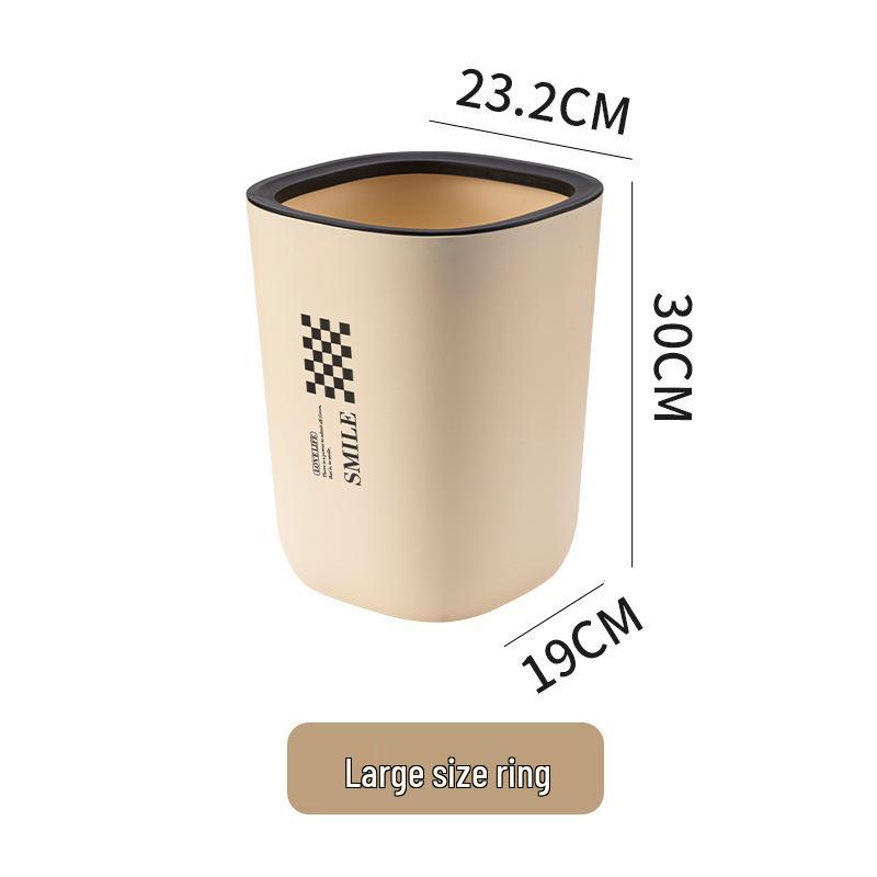 Press-Type Large Capacity Trash Can for Home - Bedroom, Living Room, Kitchen, Bathroom