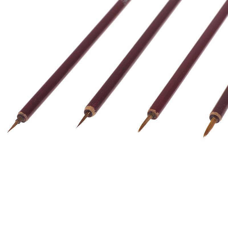 Tırnak Araçları Bambu Saplı Nail Art Resim Fırçaları Tırnak Astar Fırçası Kalem Macinure