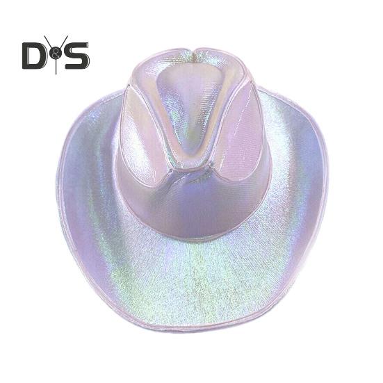 Light Up Cowgirl Hat Wireless Neon Western LED Cowboy Cap Luminous Flashing Light Bar Hat for Halloween Party Supplies