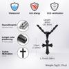 Personality Stainless Steel Cross Pendant Necklace for Men Boys, Retro Religious Faith Prayer Jewelry Gift