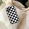 Checker Checked Chess Board Phone Case FOR IPhone 15 14 11 12 Pro 15 16 Plus 13 Pro MAX XR XS Black Soft Covers