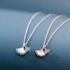 Elegant Copper-Plated Zirconia Ginkgo Leaf Necklace for Women - Versatile Light Luxury Accessory
