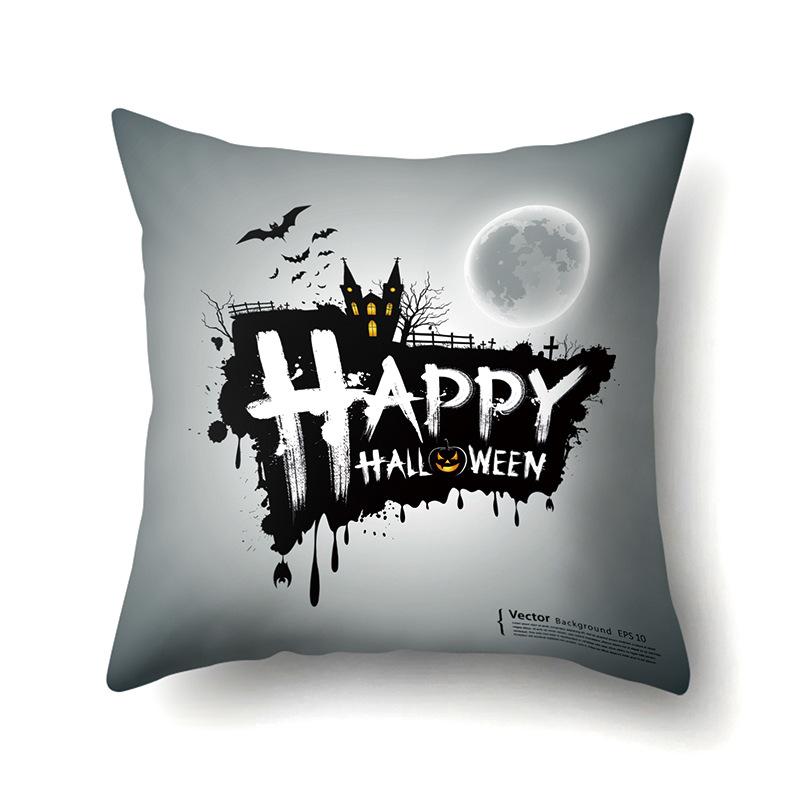 Halloween Polyester Kissenbezug Auto Lendenkissen Kürbis Sofa Kissenbezug Heim Wohnzimmer Kissenbezug