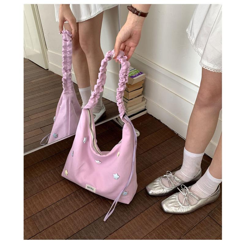 

Korean Style Heart Embroidery Crossbody Bag for Women Large Capacity Shoulder Handbag CLE