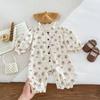 Ins Spring Baby Girl Doll Collar Printed Princess Jumpsuit Fresh Style Baby Girl Photo Shoot Romper