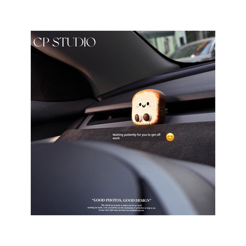 Jc Toast Scent Diffuser Stone Cute and Adorable Bread Slice Car Air Vent Aromatherapy High-End Air Conditioner Fragrance Decoration Long-Lasting