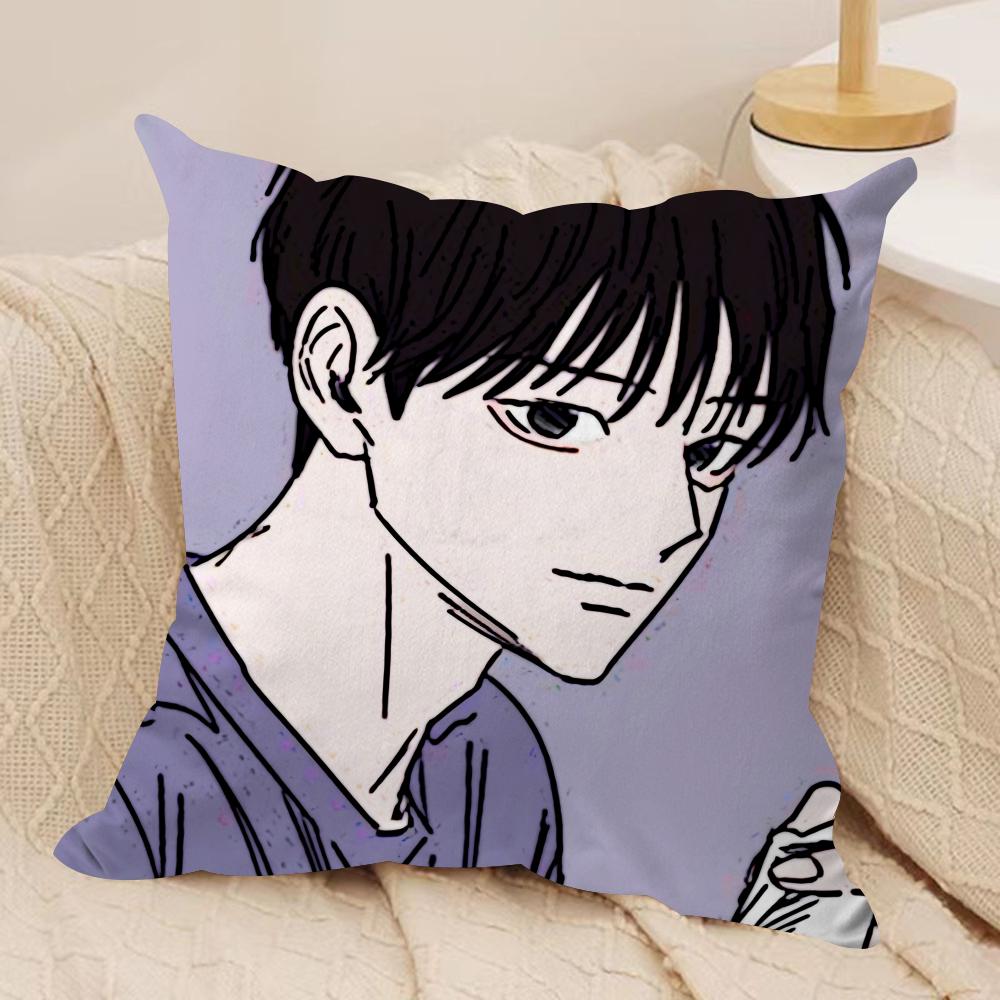 TV series NNevertheless Cushion Cover Silky Short Plush Sofa Pillow Cover Hidden Zipper Soft Dustproof Case for Home Decor