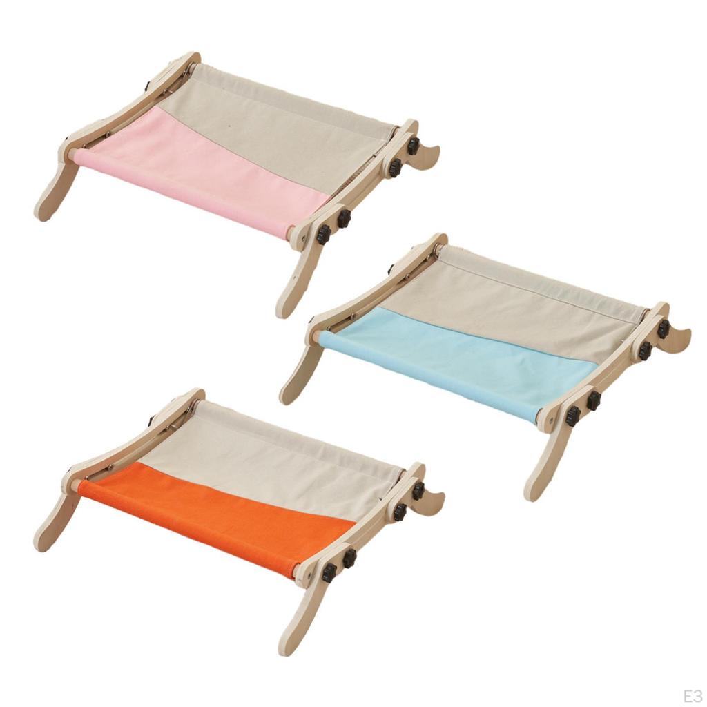 Cat Window Perch Hammock Durable with Wood Frame Space Saving Bed Lounge for Kitten