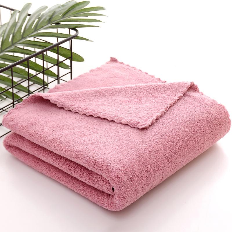 Plain-coloured Soft Absorbent Bath Towel