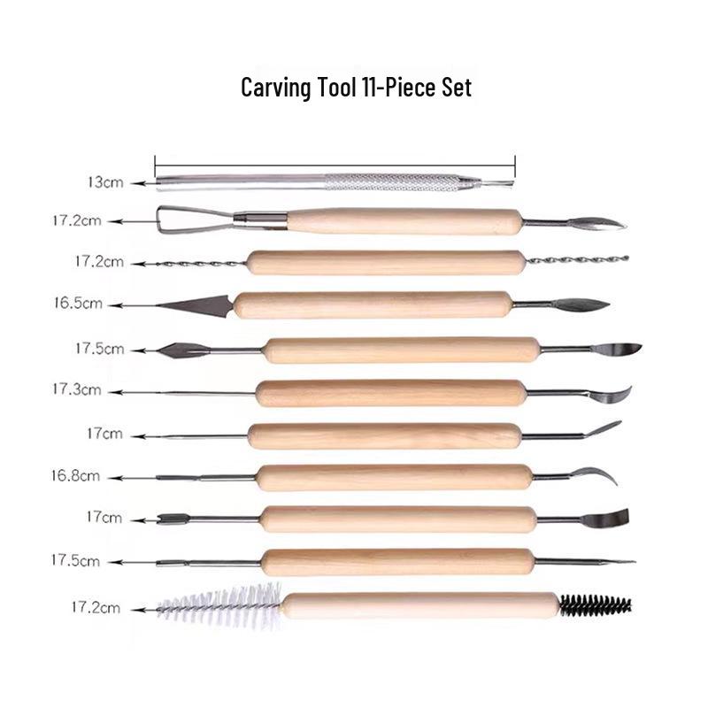 Pottery Carving & Sculpting 36-Piece Tool Set for Clay and Polymer DIY Crafting