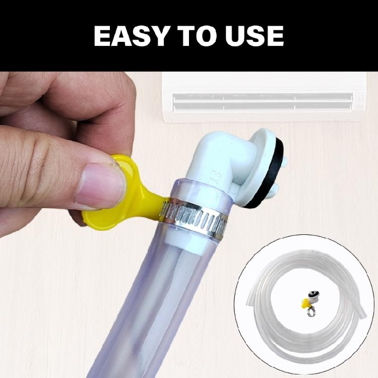 10Ft Air Conditioner Drain Line Extension Set Drain Hose Drainage Hose PVC Drain Pipe Hose Clamp for Air Conditioners