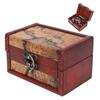 Small Wooden Storage Box Flip Open Type Vintage Jewelry Keepsake Organizer Case Home Decoration