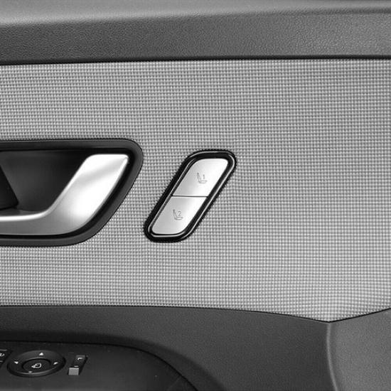 Seat Memory Button Switch Frame Trim 1* For Hyundai Kona 2024-2025 Bright Black