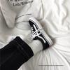 2025 Spring Black Canvas Skate Shoes - Korean Style, Ulzzang Harajuku, Unisex, Versatile Street Style for Students.