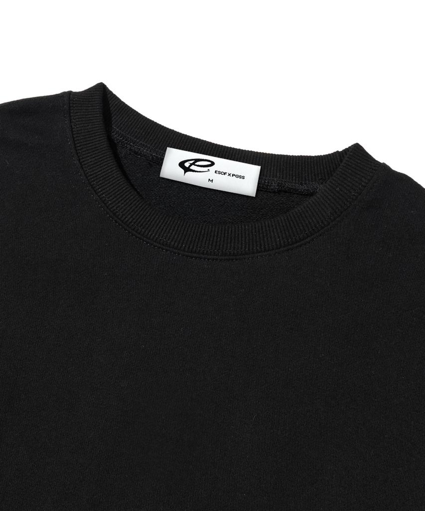 ESCAPEFROM Patch Vintage Logo Print Sweatshirt Black