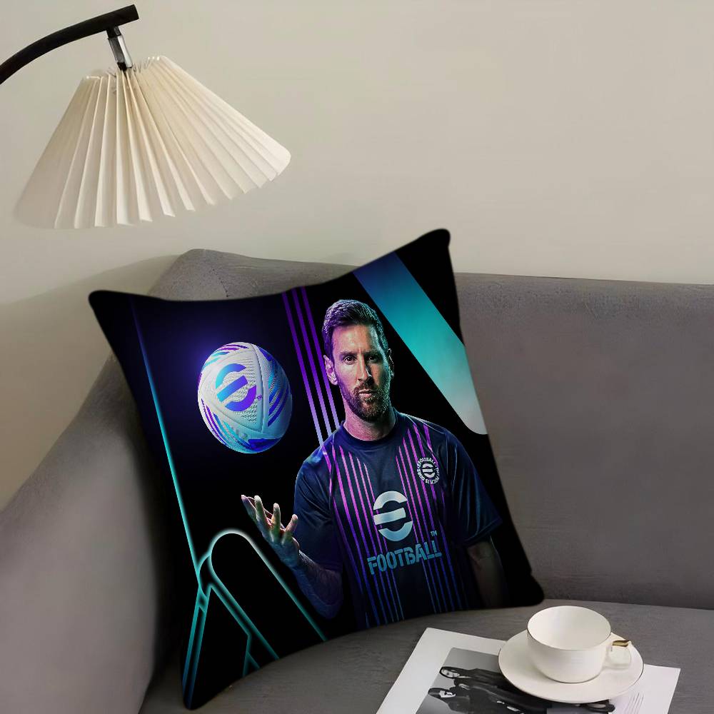 Football Star L-Lionel M-Messi Pillow Cushion Cover Pillowcase Living Room Sofa Home Decor Customized