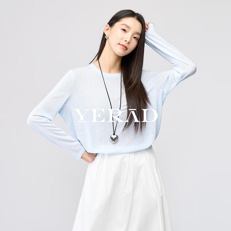 

YERAD Women s Relaxed Lyocell Blend Long Sleeve Top L