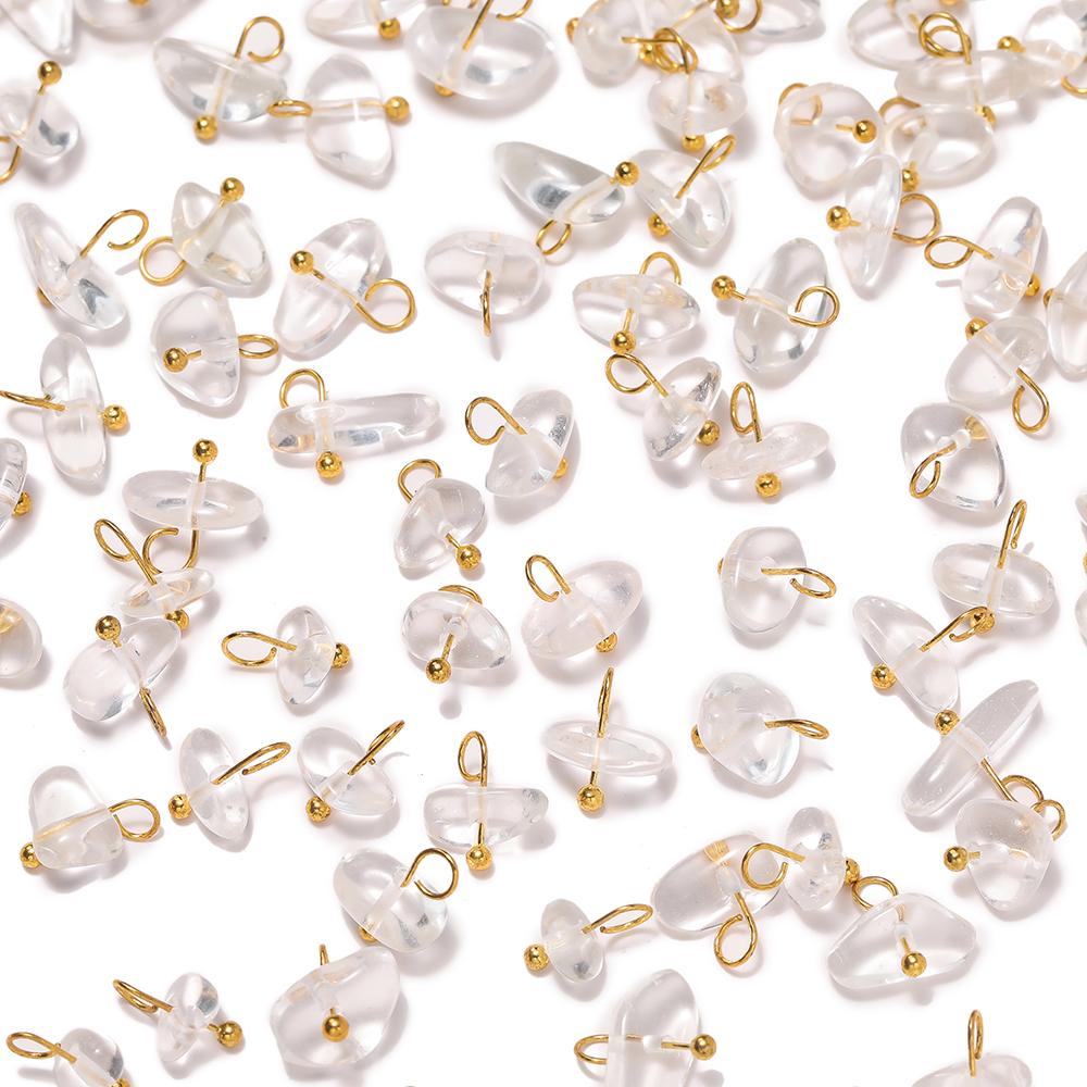 5Pcs Irregular Natural Stone Bead Pendant Multicolor 3-20mm Broken Stone Pendant Nine Needle Pin for Necklace DIY Jewelry Making