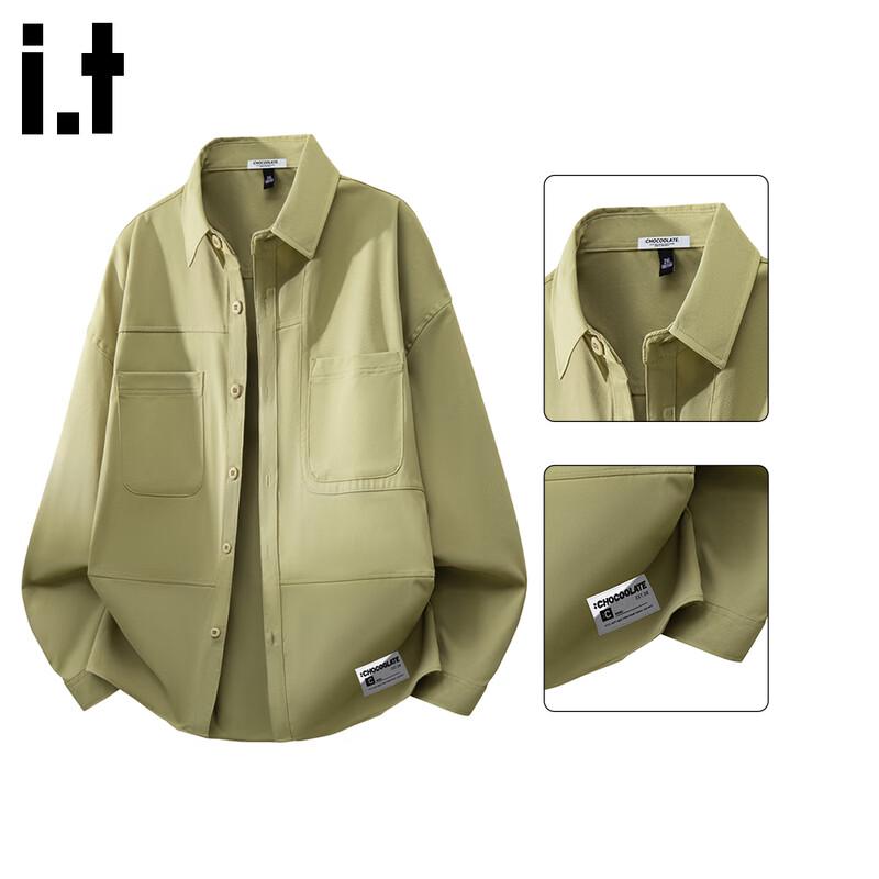 :CHOCOOLATEit Men's Japanese Retro Workwear Long Sleeve Shirt Jacket