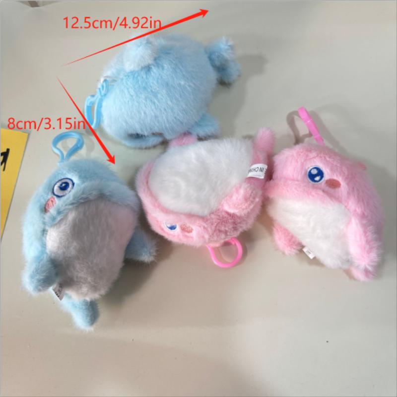 Creative Cute Whale Marine Animals Plush Doll Stuffed Toys Keychain Pendant Bag Charms Backpack Hanging Ornaments Gifts Keyring